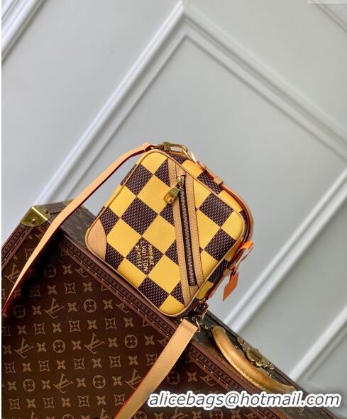 Promotional Louis Vuitton Men's Chess Messenger Crossbody bag in Damier Pop Canvas N40562 Yellow 2024