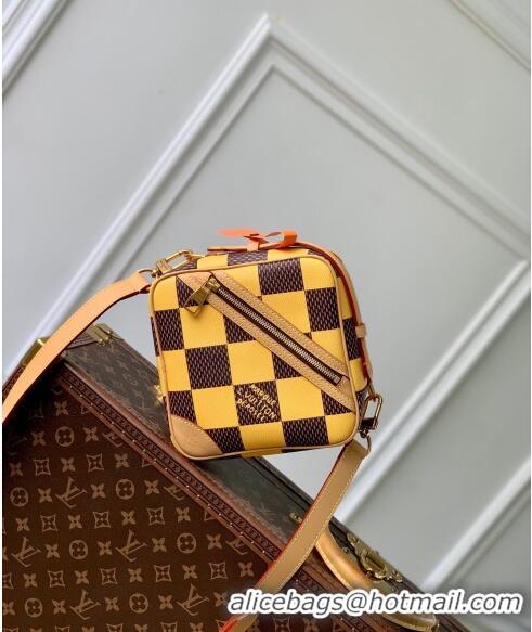 Promotional Louis Vuitton Men's Chess Messenger Crossbody bag in Damier Pop Canvas N40562 Yellow 2024