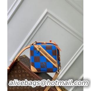 Unique Grade Louis Vuitton Men's Chess Messenger Crossbody bag in Damier Pop Canvas N40547 Blue 2024