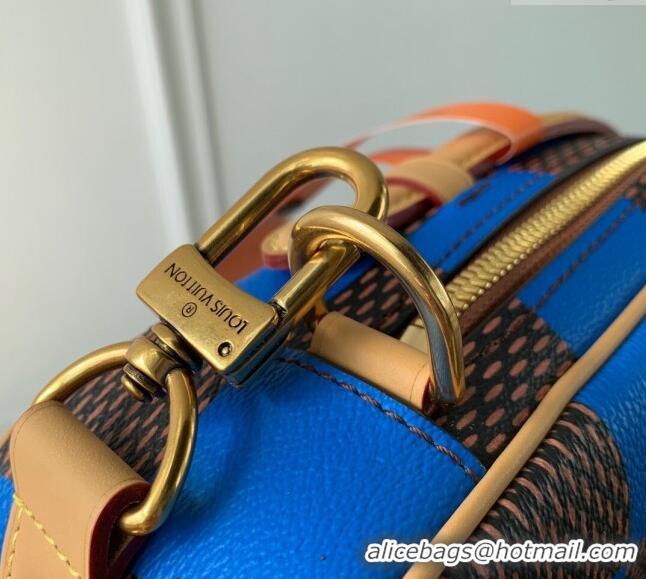 Unique Grade Louis Vuitton Men's Chess Messenger Crossbody bag in Damier Pop Canvas N40547 Blue 2024