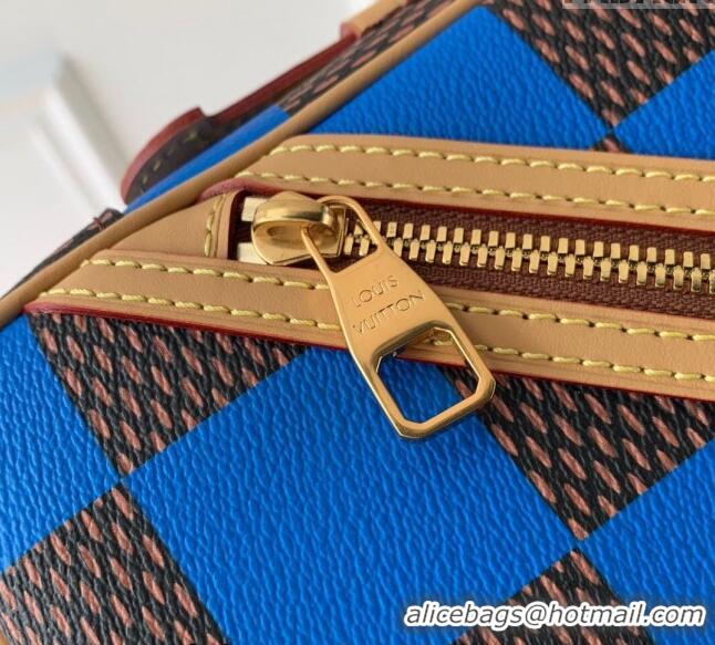 Unique Grade Louis Vuitton Men's Chess Messenger Crossbody bag in Damier Pop Canvas N40547 Blue 2024