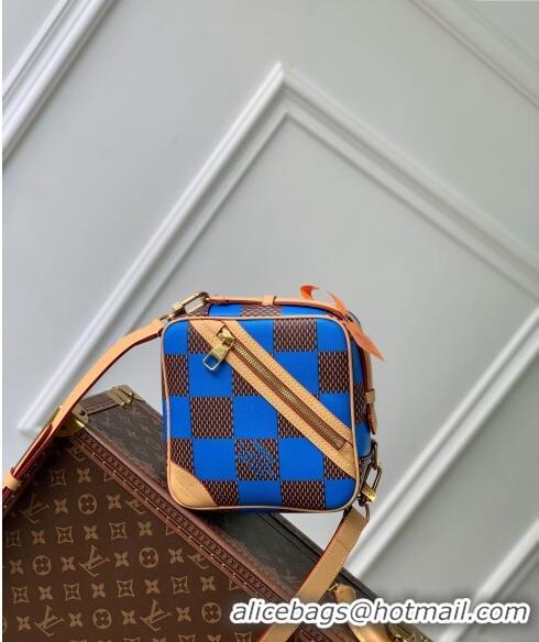 Unique Grade Louis Vuitton Men's Chess Messenger Crossbody bag in Damier Pop Canvas N40547 Blue 2024