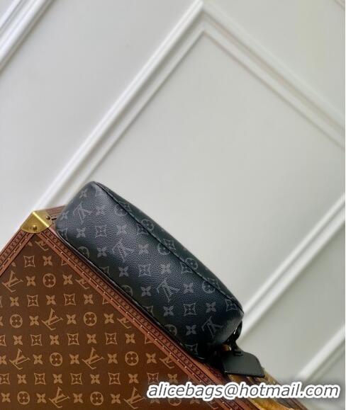 Famous Brand Louis Vuitton Men's Pochette Accessoire XL Bag in Monogram Eclipse Canvas M11741 Black