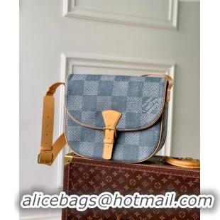 Buy Inexpensive Louis Vuitton Men's Montsouris Messenger MM bag in Damier Denim 3D Canvas N40743 Blue 2024