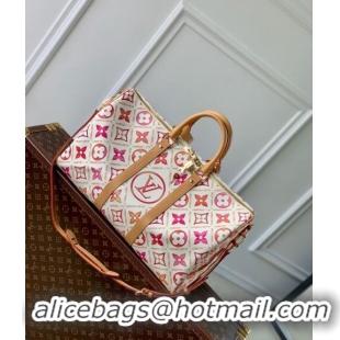 Trendy Design Louis Vuitton Keepall Bandouliere 45 Bag in Monogram Tiles Canvas M11251 Coral Pink 2024