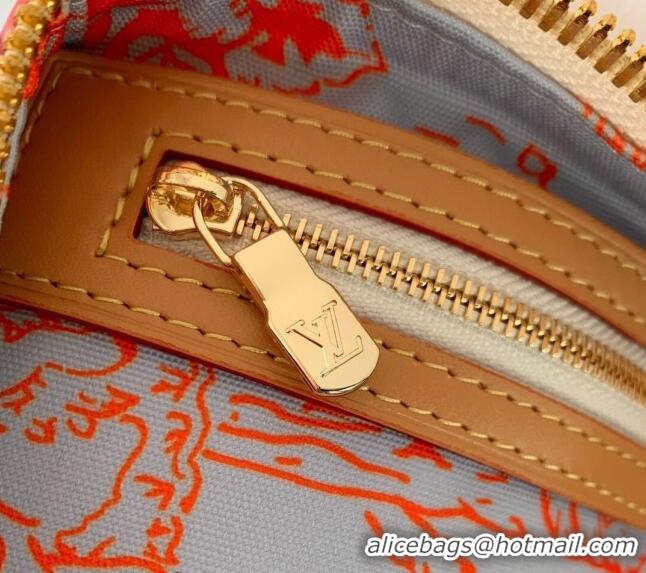 Trendy Design Louis Vuitton Keepall Bandouliere 45 Bag in Monogram Tiles Canvas M11251 Coral Pink 2024