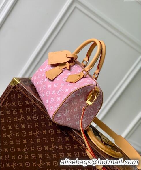 Top Quality Louis Vuitton Speedy P9 Bandouliere 25 Bag in Soft Calfskin M24423 Light Pink 2024 Runway