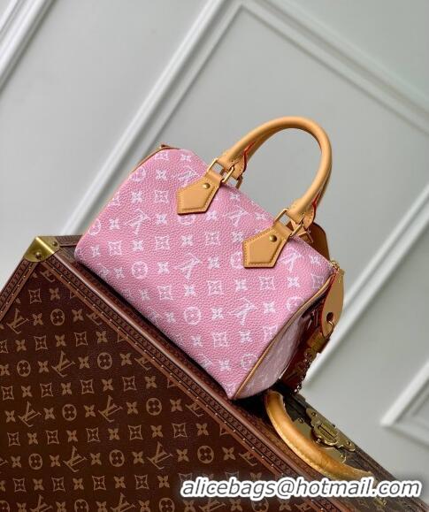 Top Quality Louis Vuitton Speedy P9 Bandouliere 25 Bag in Soft Calfskin M24423 Light Pink 2024 Runway