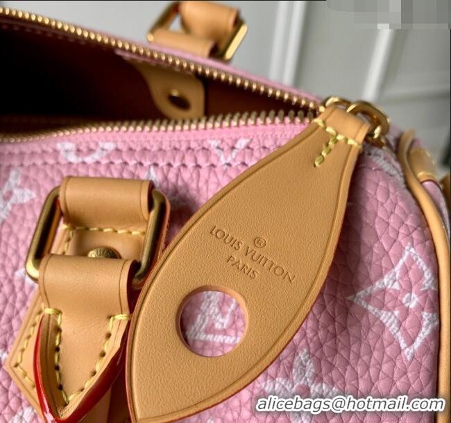 Top Quality Louis Vuitton Speedy P9 Bandouliere 25 Bag in Soft Calfskin M24423 Light Pink 2024 Runway