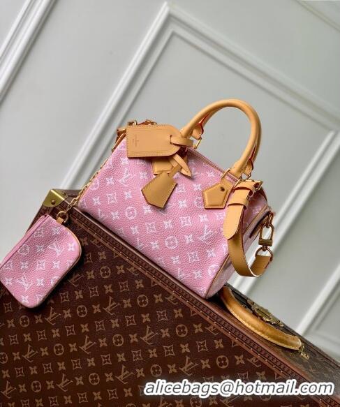 Top Quality Louis Vuitton Speedy P9 Bandouliere 25 Bag in Soft Calfskin M24423 Light Pink 2024 Runway