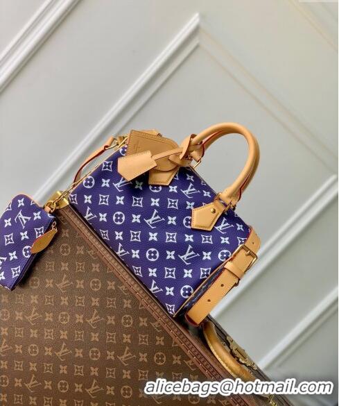 Affordable Price Louis Vuitton Speedy P9 Bandouliere 25 Bag in Soft Calfskin M11562 Dark Purple 2024 Runway