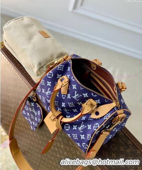 Affordable Price Louis Vuitton Speedy P9 Bandouliere 25 Bag in Soft Calfskin M11562 Dark Purple 2024 Runway