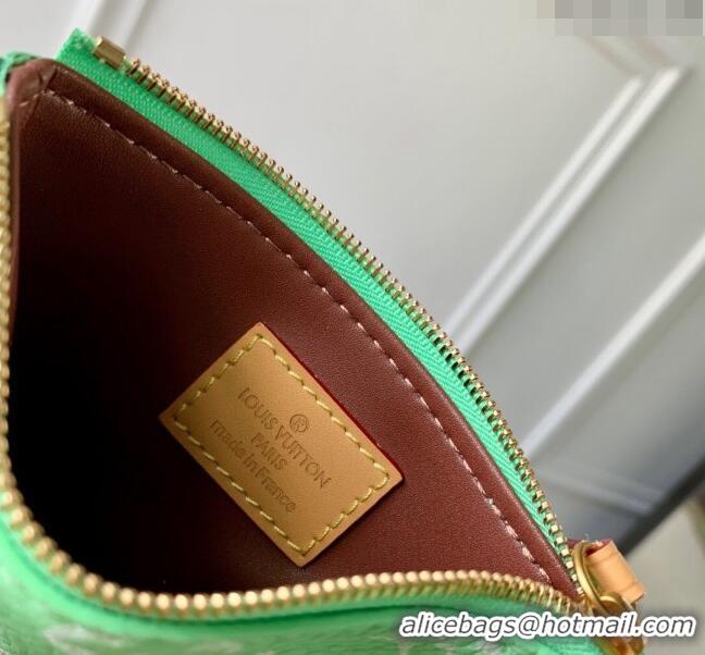 Famous Brand Louis Vuitton Speedy P9 Bandouliere 25 Bag in Soft Calfskin M24423 Light Green 2024 Runway