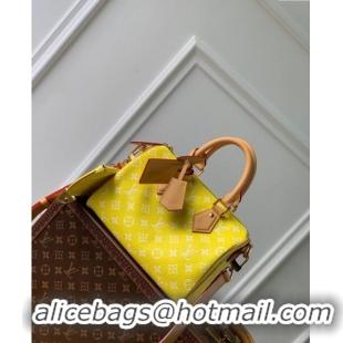 Super Quality Louis Vuitton Speedy P9 Bandoulière 25 Bag in Soft Calfskin M24429 Neon Yellow 2024 Runway