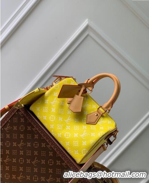 Super Quality Louis Vuitton Speedy P9 Bandoulière 25 Bag in Soft Calfskin M24429 Neon Yellow 2024 Runway