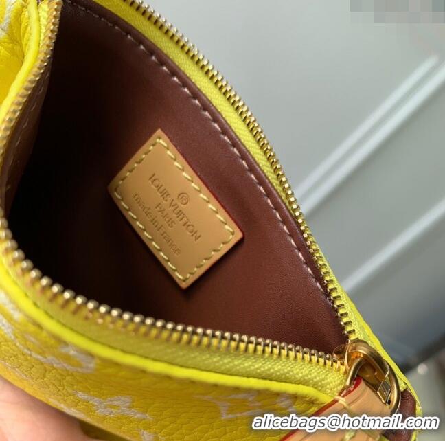 Super Quality Louis Vuitton Speedy P9 Bandoulière 25 Bag in Soft Calfskin M24429 Neon Yellow 2024 Runway