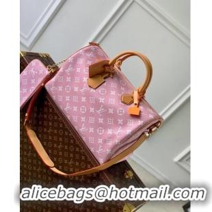 Most Popular Louis Vuitton RUNWAY Speedy P9 Bandoulière 40 Bag in Soft Calfskin M24417 Light Pink 2024