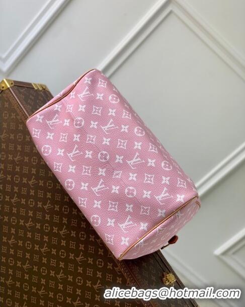 Most Popular Louis Vuitton RUNWAY Speedy P9 Bandoulière 40 Bag in Soft Calfskin M24417 Light Pink 2024