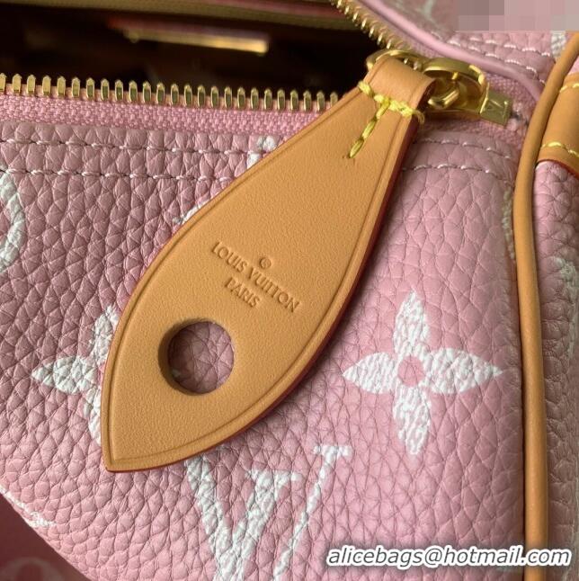 Most Popular Louis Vuitton RUNWAY Speedy P9 Bandoulière 40 Bag in Soft Calfskin M24417 Light Pink 2024