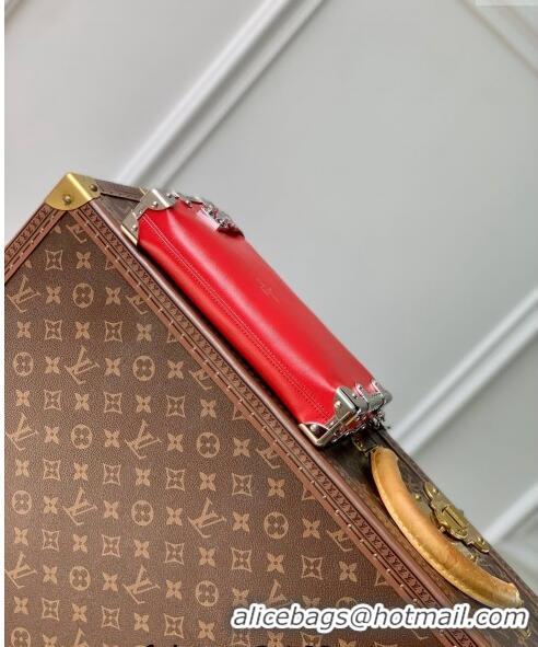 Super Quality Louis Vuitton Slim Trunk Hobo bag in Calf Leather M25445 Red 2024