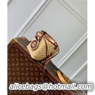 Affordable Price Louis Vuitton Noe Purse Mini bag in Raffia Straw M83521 Natural/Tan 2024