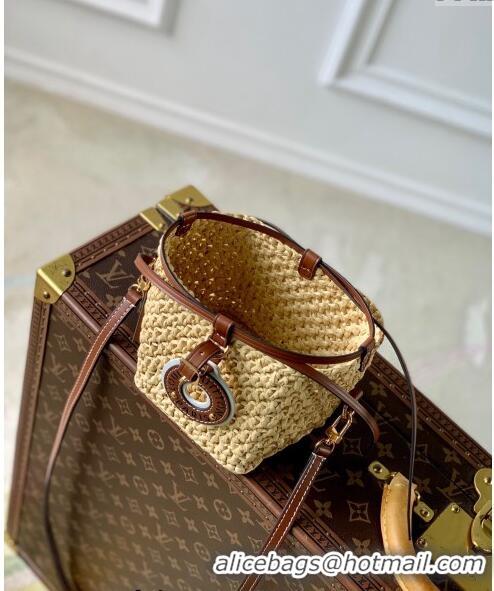 Affordable Price Louis Vuitton Noe Purse Mini bag in Raffia Straw M83521 Natural/Tan 2024