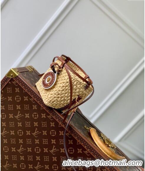 Affordable Price Louis Vuitton Noe Purse Mini bag in Raffia Straw M83521 Natural/Tan 2024