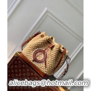 Best Quality Louis Vuitton Noe BB Bucket bag in Raffia Straw M24722 Natural/Tan 2024