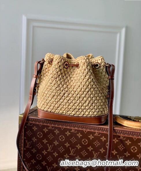 Best Quality Louis Vuitton Noe BB Bucket bag in Raffia Straw M24722 Natural/Tan 2024