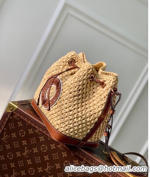 Best Quality Louis Vuitton Noe BB Bucket bag in Raffia Straw M24722 Natural/Tan 2024