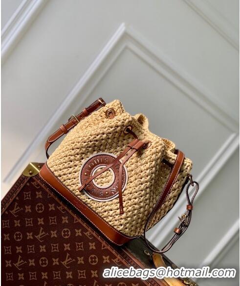 Best Quality Louis Vuitton Noe BB Bucket bag in Raffia Straw M24722 Natural/Tan 2024