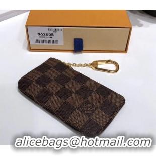 Good Product Louis Vuitton Key Pouch Damier Ebene Canvas N62658 2024