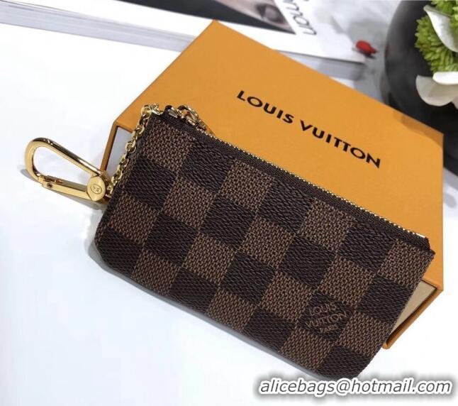 Good Product Louis Vuitton Key Pouch Damier Ebene Canvas N62658 2024