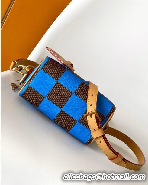 Top Quality Louis Vuitton Speedy 18 Bandouliere Damier Pop in Damier Pop Coated Canvas N40595 Blue 2024