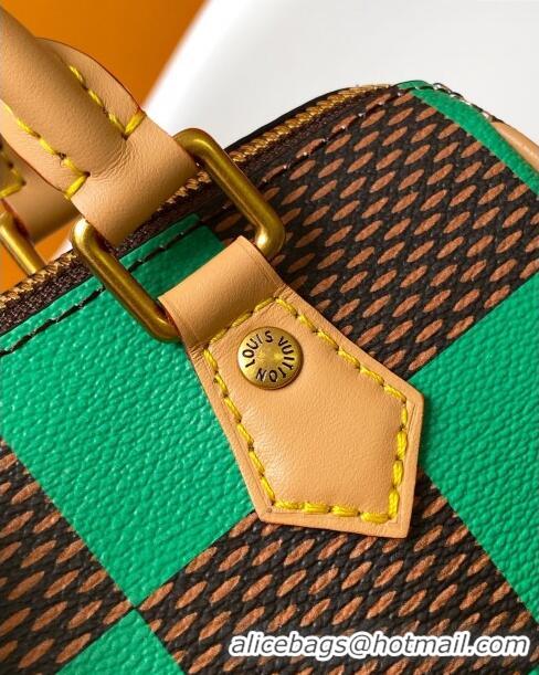 Well Crafted Louis Vuitton Speedy 18 Bandouliere Damier Pop in Damier Pop Coated Canvas N40534 Green 2024