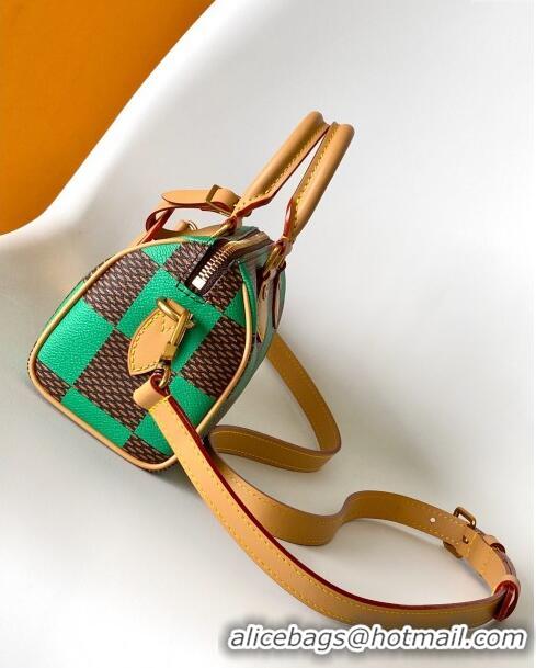 Well Crafted Louis Vuitton Speedy 18 Bandouliere Damier Pop in Damier Pop Coated Canvas N40534 Green 2024