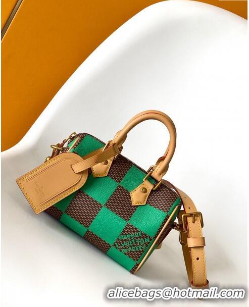 Well Crafted Louis Vuitton Speedy 18 Bandouliere Damier Pop in Damier Pop Coated Canvas N40534 Green 2024