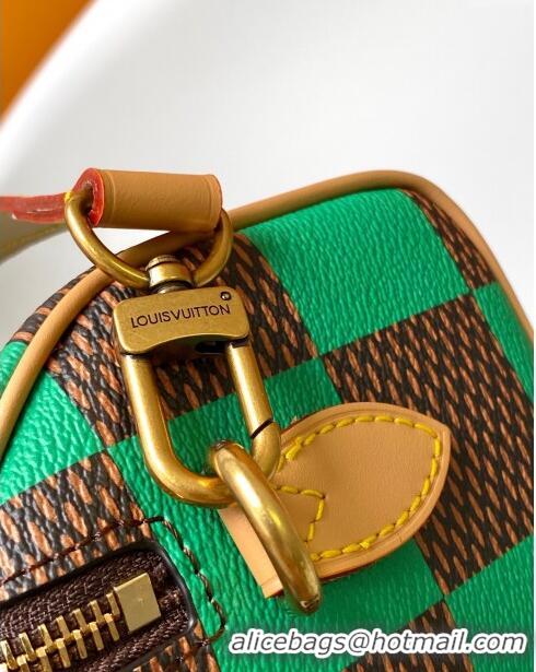 Well Crafted Louis Vuitton Speedy 18 Bandouliere Damier Pop in Damier Pop Coated Canvas N40534 Green 2024