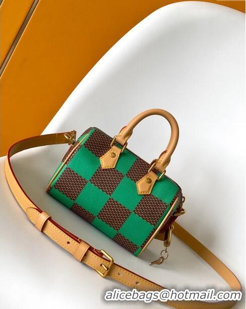 Well Crafted Louis Vuitton Speedy 18 Bandouliere Damier Pop in Damier Pop Coated Canvas N40534 Green 2024