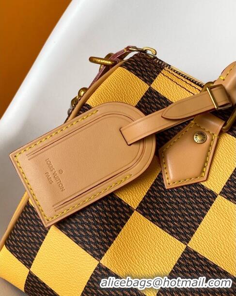 Popular Style Louis Vuitton Speedy 25 Bandouliere Damier Pop in Damier Pop Coated Canvas N40584 Yellow 2024