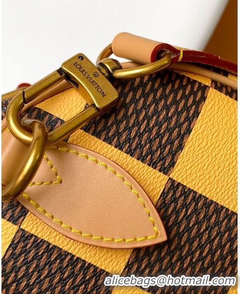 Popular Style Louis Vuitton Speedy 25 Bandouliere Damier Pop in Damier Pop Coated Canvas N40584 Yellow 2024