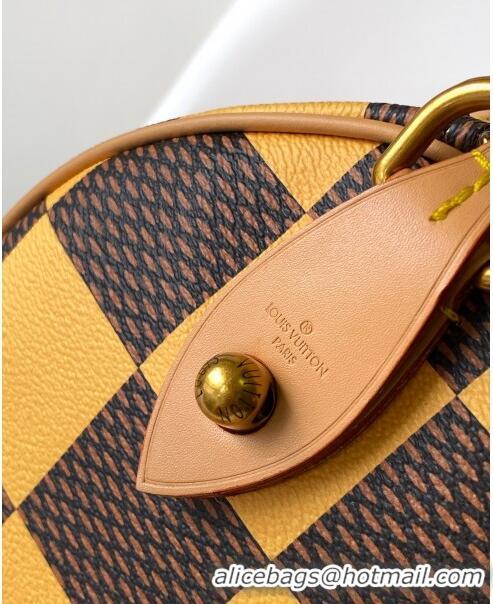 Popular Style Louis Vuitton Speedy 25 Bandouliere Damier Pop in Damier Pop Coated Canvas N40584 Yellow 2024