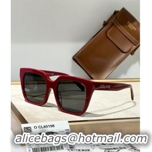 Top Design Celine Sunglasses CL40198 Burgundy 2024