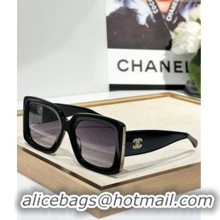 Luxurious Chanel Sunglasses CH5435 Black/Purple 2024