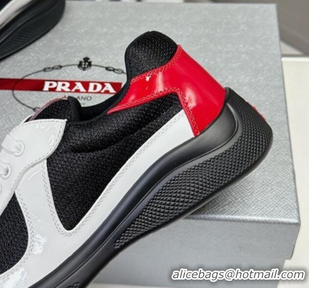 Hot Style Prada America's Cup Patent Rubber and Bike Fabric Sneakers White/Other 327153