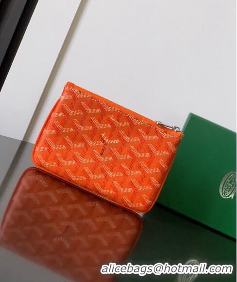 Super Quality Goyard Senat Mini Pouch 1061XS Orange 2024