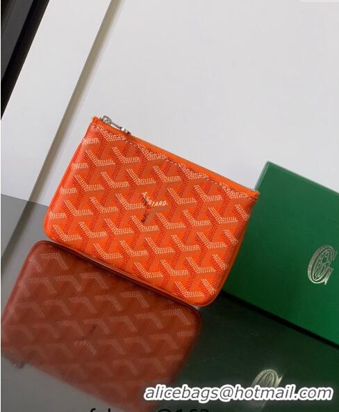 Super Quality Goyard Senat Mini Pouch 1061XS Orange 2024