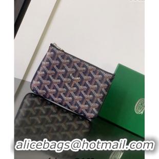 Shop Perfect Goyard Senat Mini Pouch 1061XS Navy Blue 2024