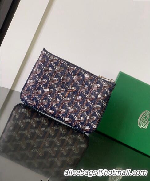 Shop Perfect Goyard Senat Mini Pouch 1061XS Navy Blue 2024