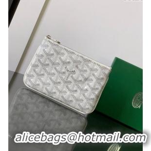 Good Looking Goyard Senat Mini Pouch 1061XS White 2024